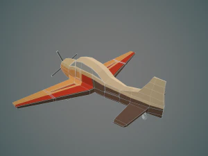 airplane03 low-poly 3D Model
