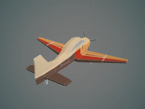 airplane03 low-poly 3D Model