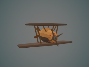 airplane04 low-poly 3D Model