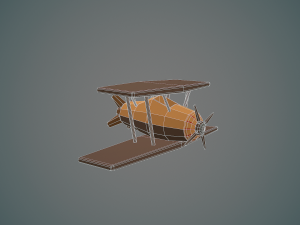 airplane04 low-poly 3D मॉडल