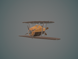 airplane04 low-poly 3D मॉडल