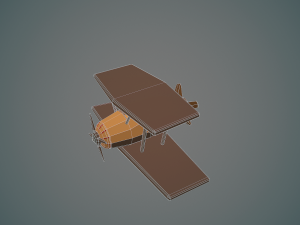 airplane04 low-poly 3D मॉडल