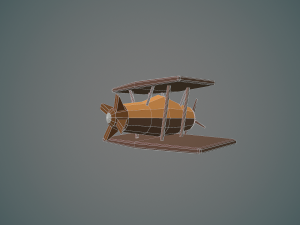 airplane04 low-poly 3D मॉडल