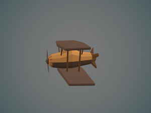 airplane04 low-poly 3D मॉडल
