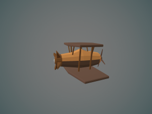 airplane04 low-poly 3D मॉडल