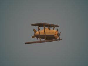 airplane04 low-poly 3D मॉडल