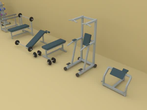 ローポリジム 3Dモデル