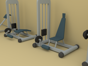 low poly gym Modelo 3D