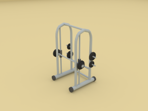 low poly gym Modelo 3D