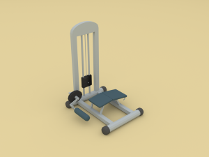low poly gym Modelo 3D