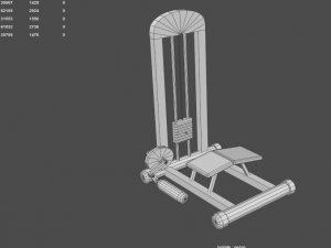 low poly gym Modelo 3D