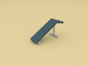 low poly gym Modelo 3D