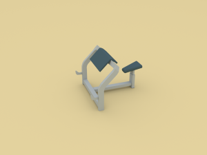 low poly gym Modelo 3D