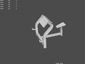 low poly gym Modelo 3D