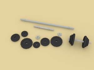 low poly gym Modelo 3D