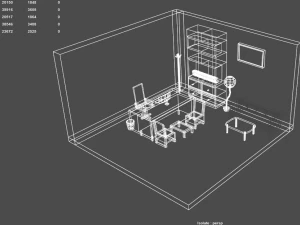 low poly office 3D Model