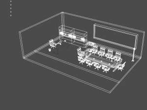 low poly office 3D Model