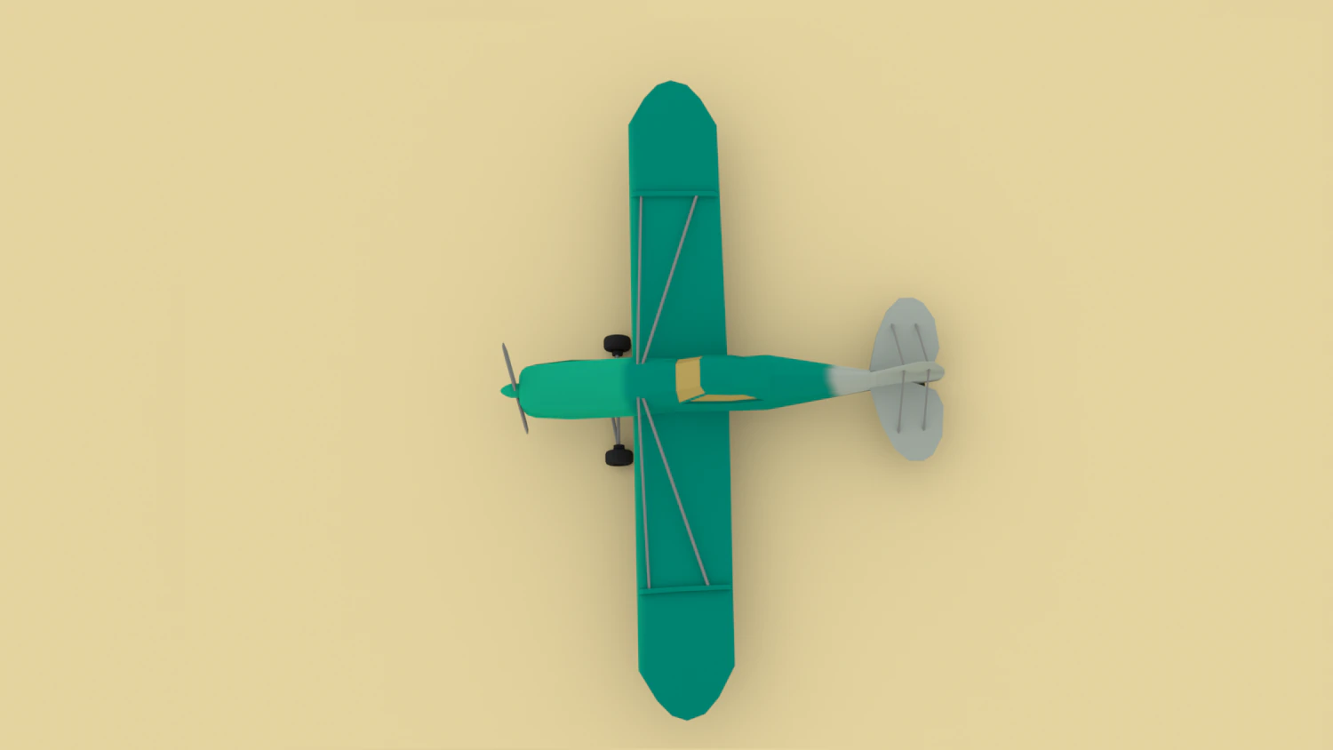 airplane05 low-poly 3D Model .c4d .max .obj .3ds .fbx .stl .blend 
