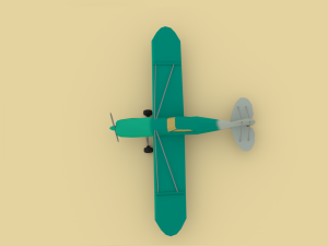 airplane05 low-poly 3D Model