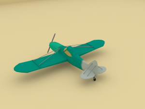 airplane05 low-poly 3D Model