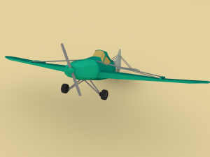 airplane05 low-poly 3D Model