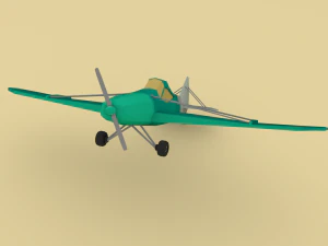 airplane05 low-poly 3D Model
