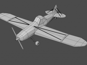 airplane05 low-poly 3D Model