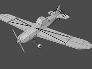 airplane05 low-poly 3D Model