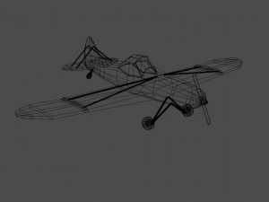 airplane05 low-poly 3D Model