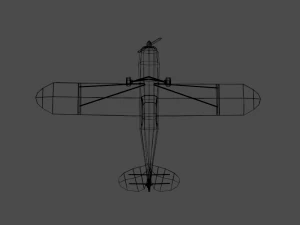 airplane05 low-poly 3D Model