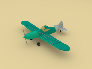 airplane05 low-poly 3D Model
