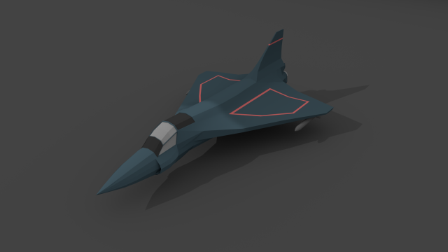 airplane06-hal tejas low-poly Modello 3D .c4d .max .obj .3ds .fbx .stl .blend 