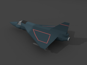 airplane06-hal tejas low-poly Modello 3D