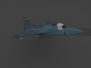 airplane06-hal tejas low-poly Modello 3D