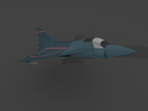 airplane06-hal tejas low-poly 3D Model