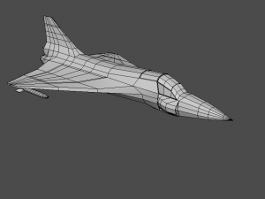 airplane06-hal tejas low-poly Modello 3D