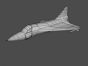 airplane06-hal tejas low-poly Modello 3D