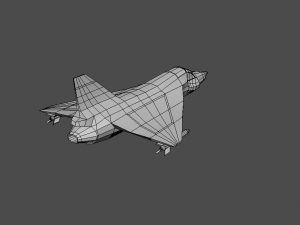 airplane06-hal tejas low-poly Modello 3D