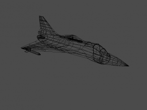 airplane06-hal tejas low-poly Modello 3D