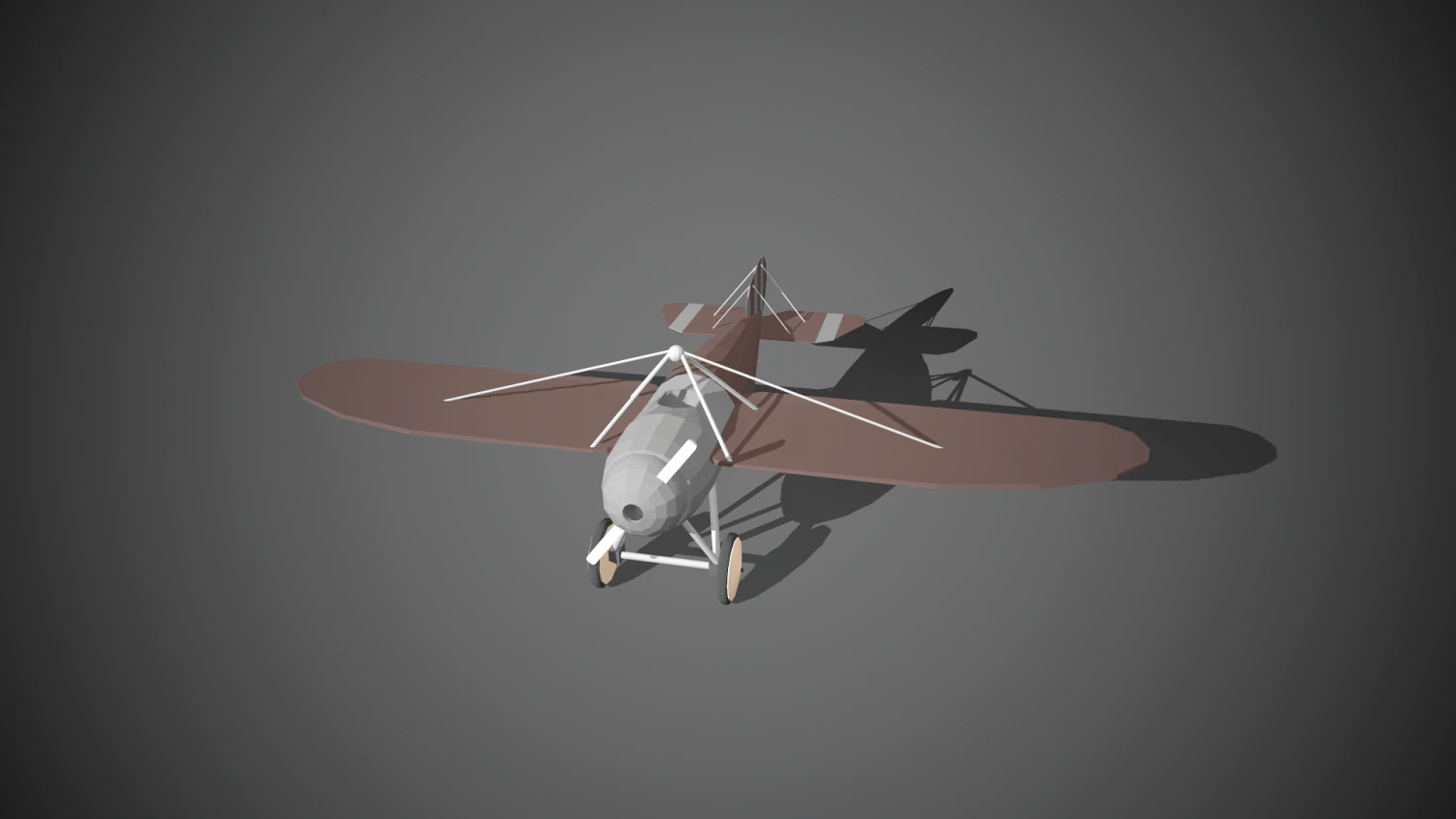 airplane07 low-poly 3D Model .c4d .max .obj .3ds .fbx .stl .blend 
