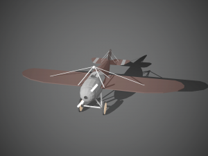 airplane07 low-poly 3D Model