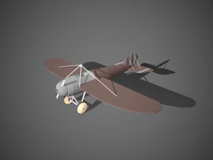 airplane07 low-poly 3D Model