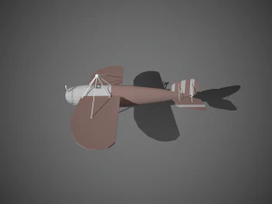 airplane07 low-poly 3D Model