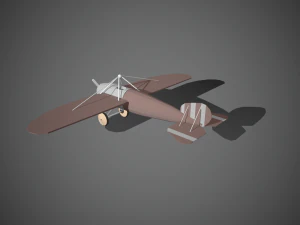 airplane07 low-poly 3D Model