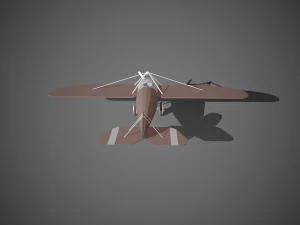 airplane07 low-poly 3D Model