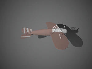 airplane07 low-poly 3D Model