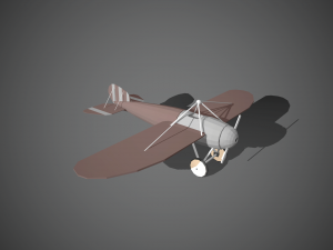 airplane07 low-poly 3D 模型