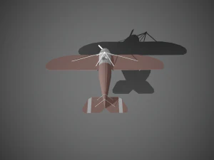 airplane07 low-poly 3D Model