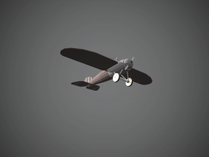 airplane07 low-poly 3D 模型