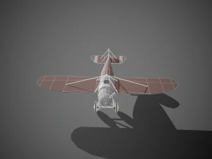 airplane07 low-poly 3D Model